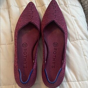 Rothy's Women's Burgundy and Blue Flats